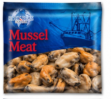 Ruby Seas mussel meat retail package