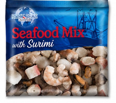 Ruby Seas seafood mix with surimi retail package
